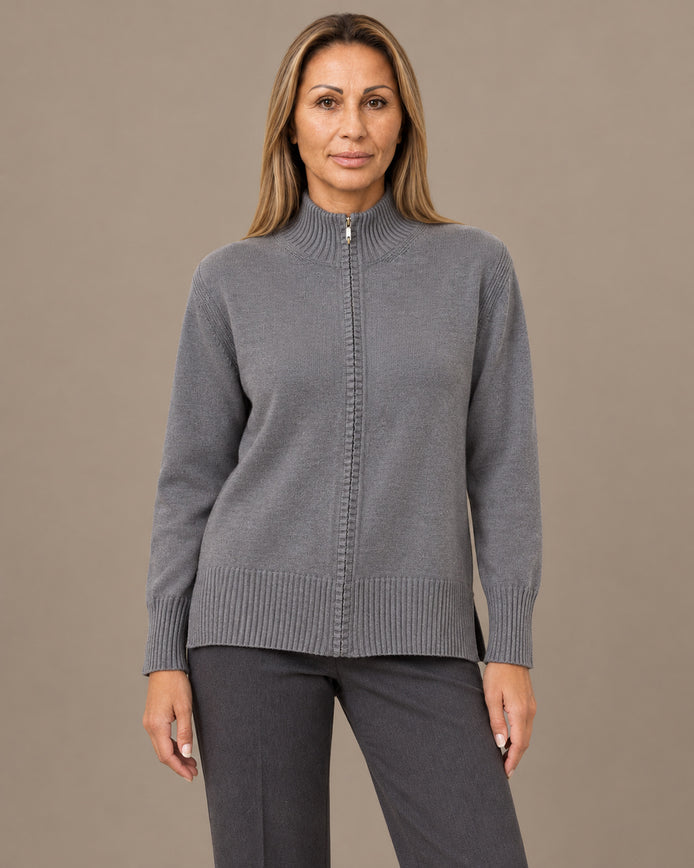 Ragno Abbigliamento Cardigan con zip e collo alto 