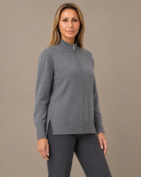Ragno Abbigliamento Cardigan con zip e collo alto 