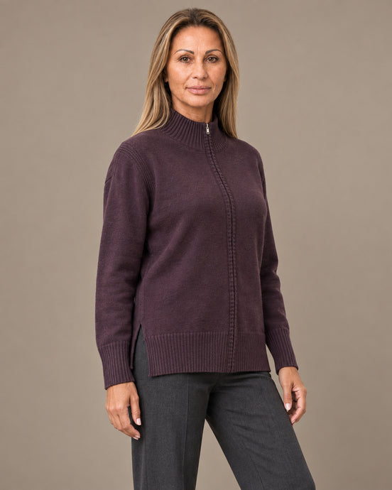 Ragno Abbigliamento Cardigan con zip e collo alto 