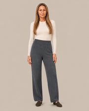Pantalone ampio in maglia Ragno Ardesia mel