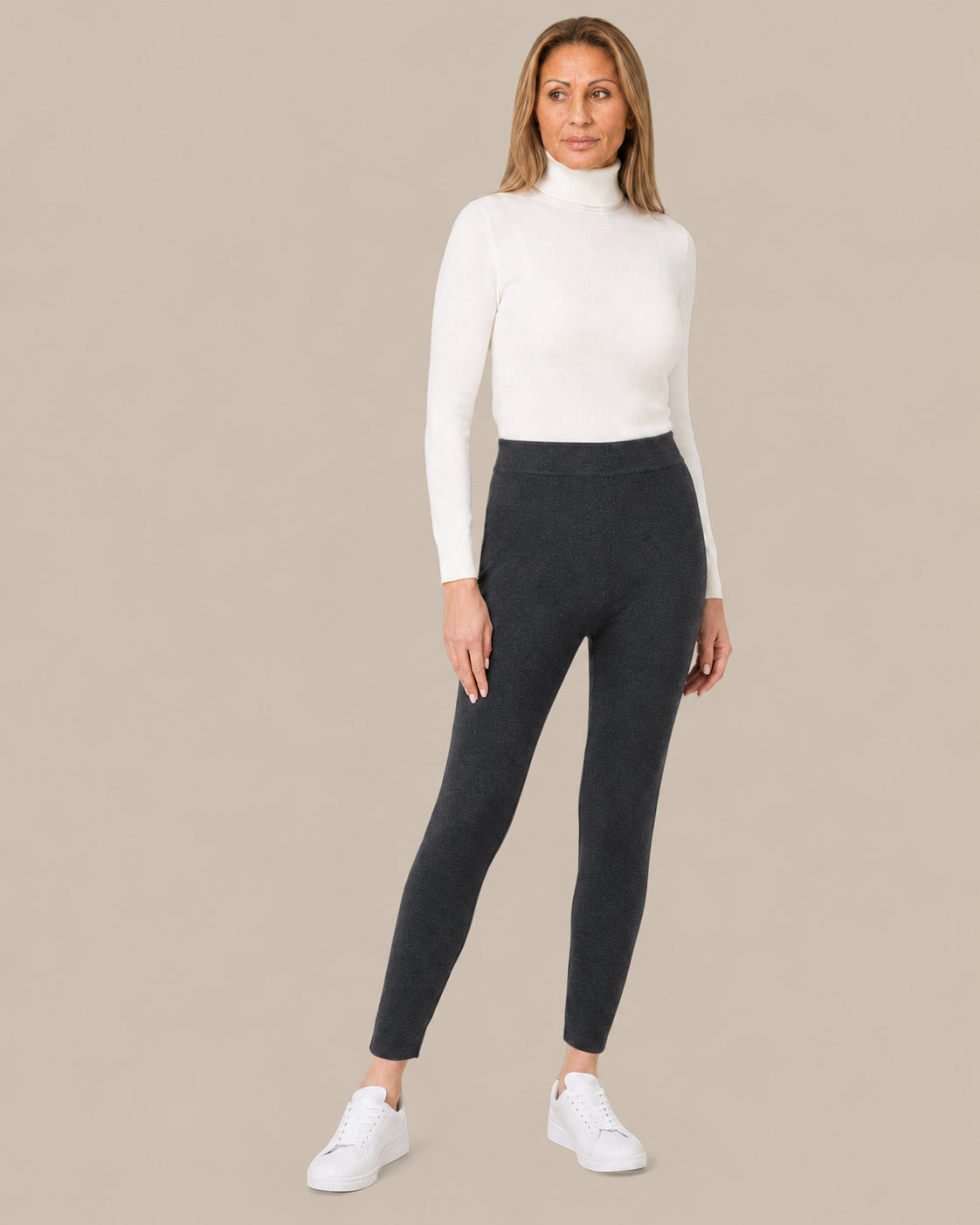 Ragno Abbigliamento Leggings in maglia a vita alta 
