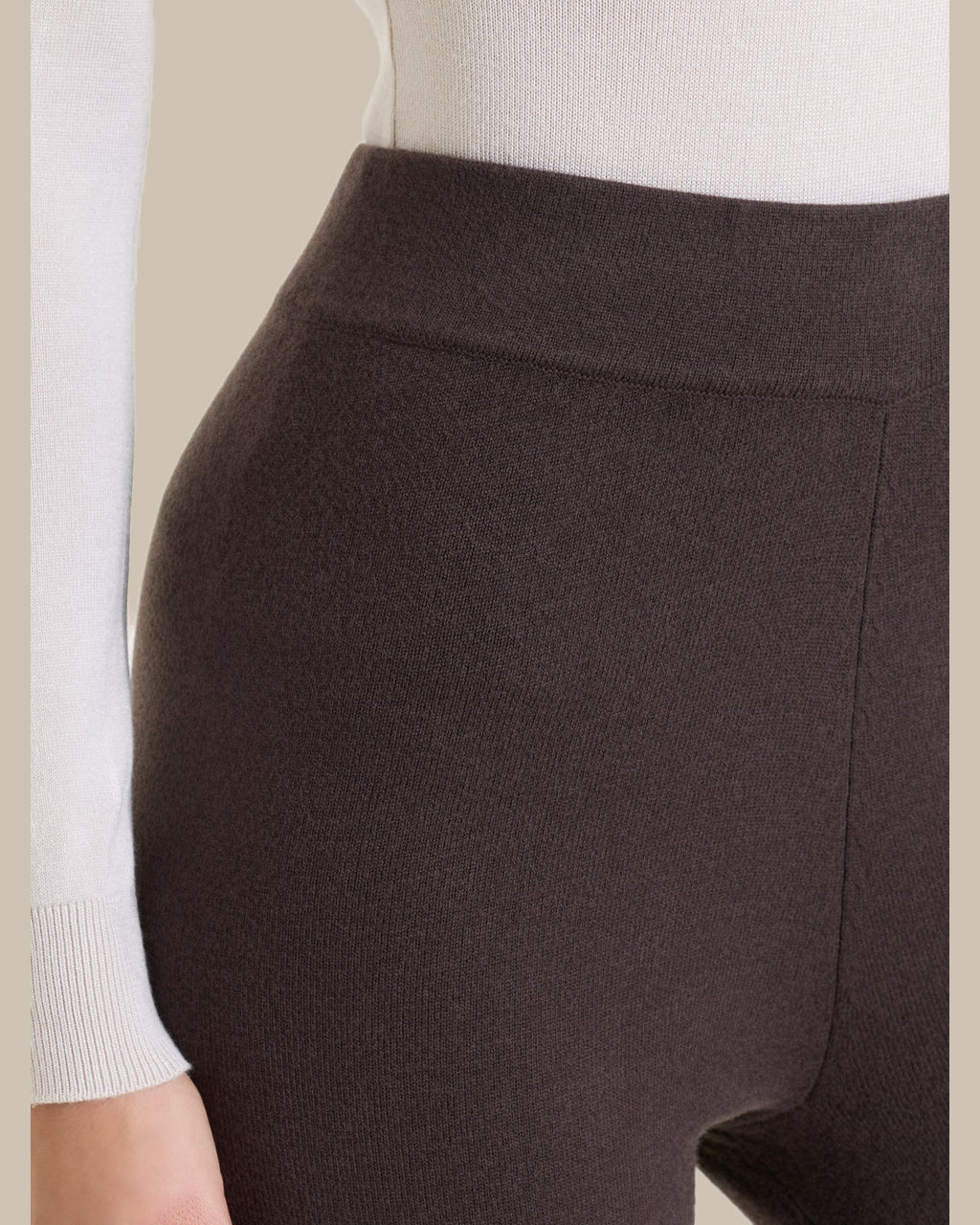 Ragno Abbigliamento Leggings in maglia a vita alta 