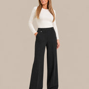 Ragno Abbigliamento Pantaloni palazzo gessati 