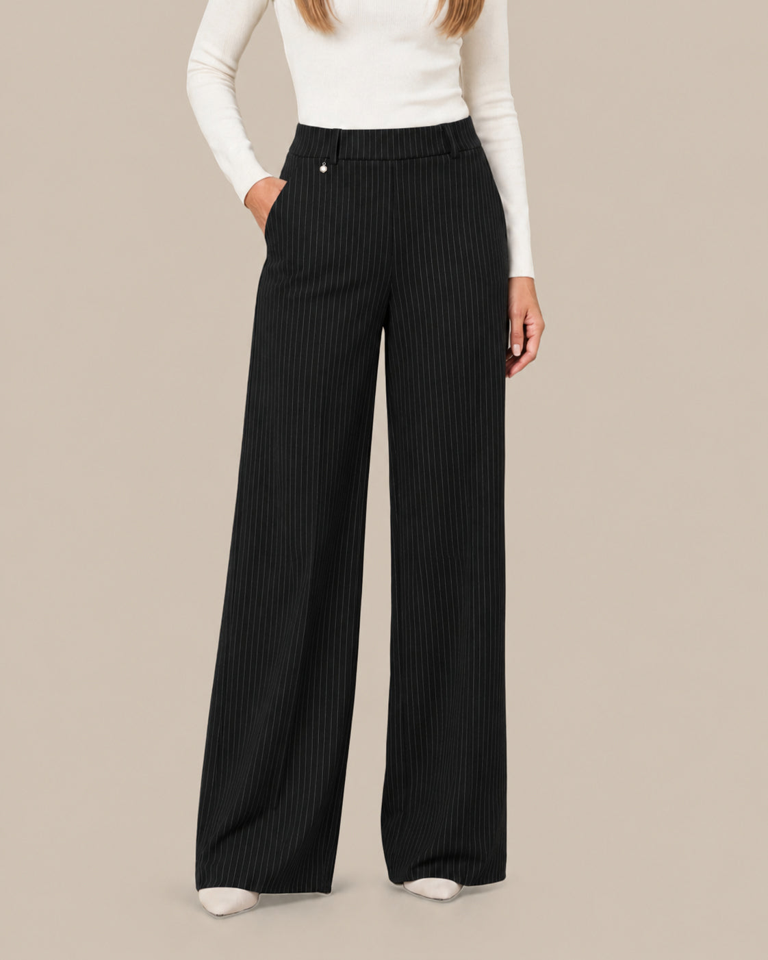 Ragno Abbigliamento Pantaloni palazzo gessati 