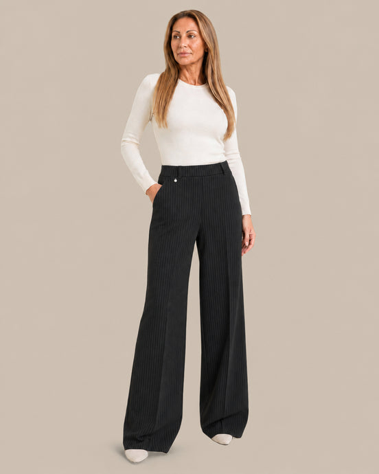 Ragno Abbigliamento Pantaloni palazzo gessati 