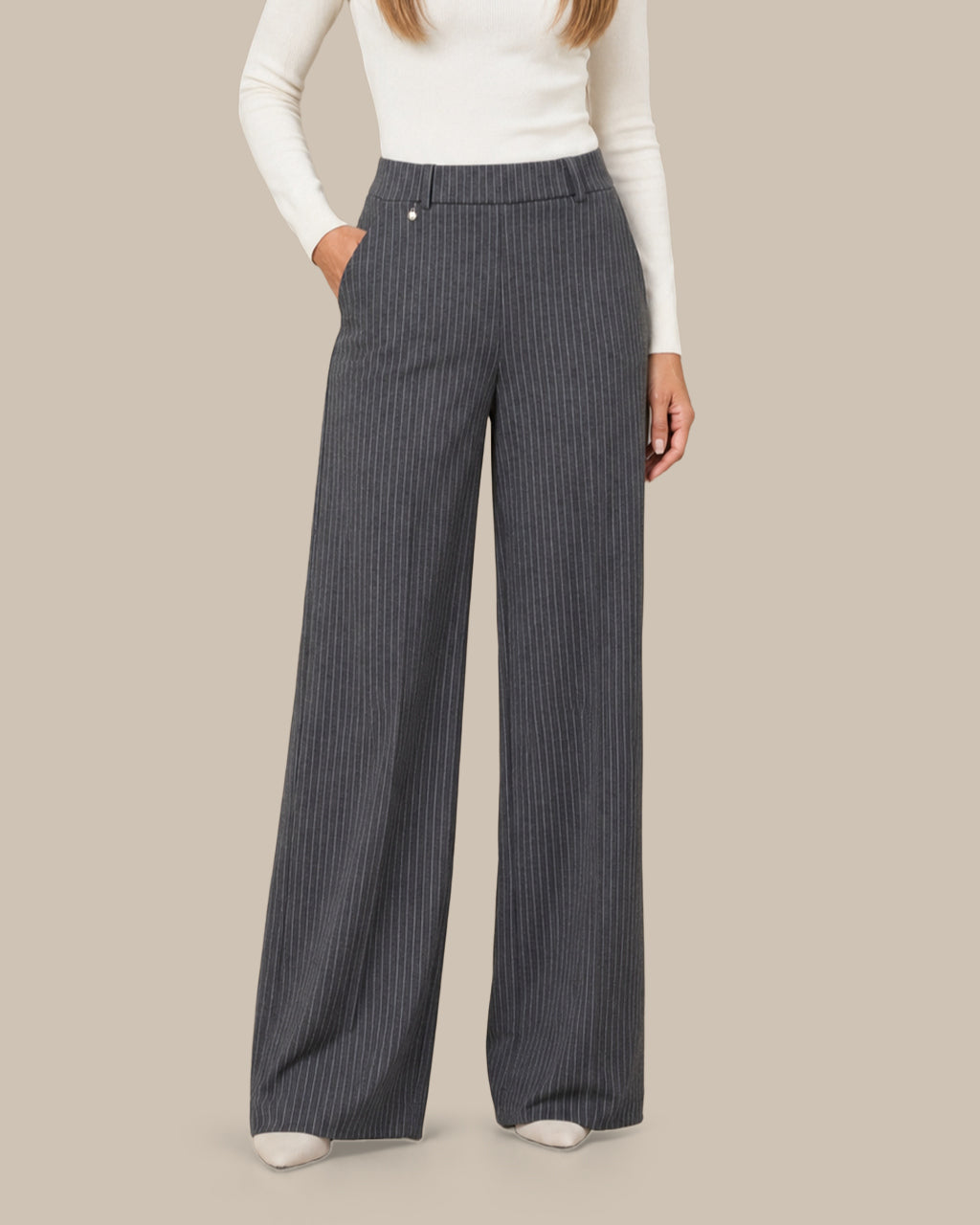 Ragno Abbigliamento Pantaloni palazzo gessati 