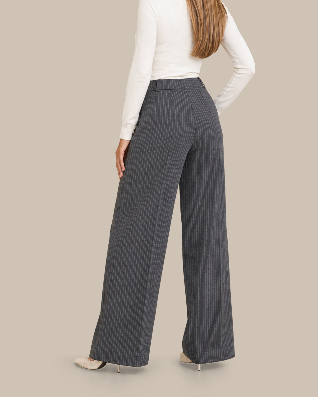 Ragno Abbigliamento Pantaloni palazzo gessati 