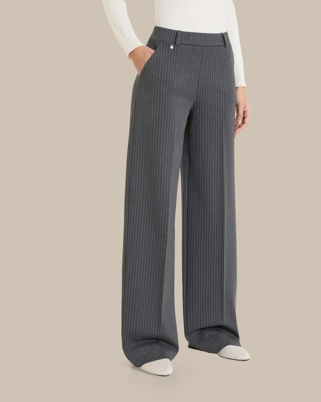 Ragno Abbigliamento Pantaloni palazzo gessati 