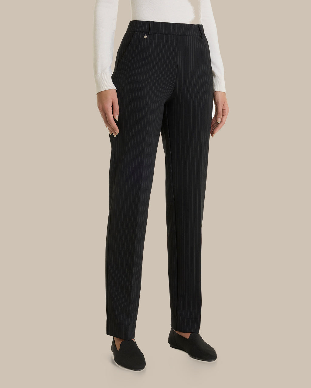 Ragno Abbigliamento Pantaloni straight gessati con tasche 