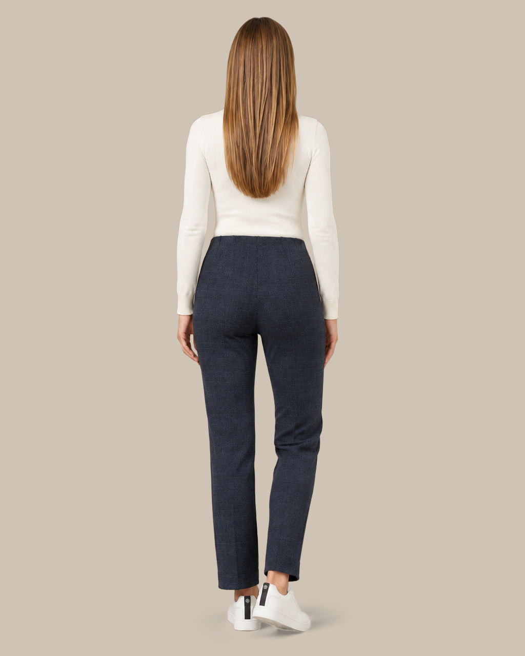 Ragno Abbigliamento Pantaloni straight effetto microfantasia 