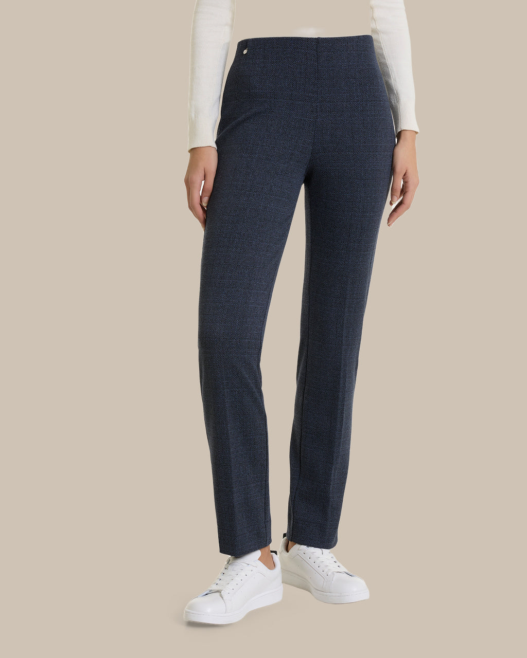 Ragno Abbigliamento Pantaloni straight effetto microfantasia 