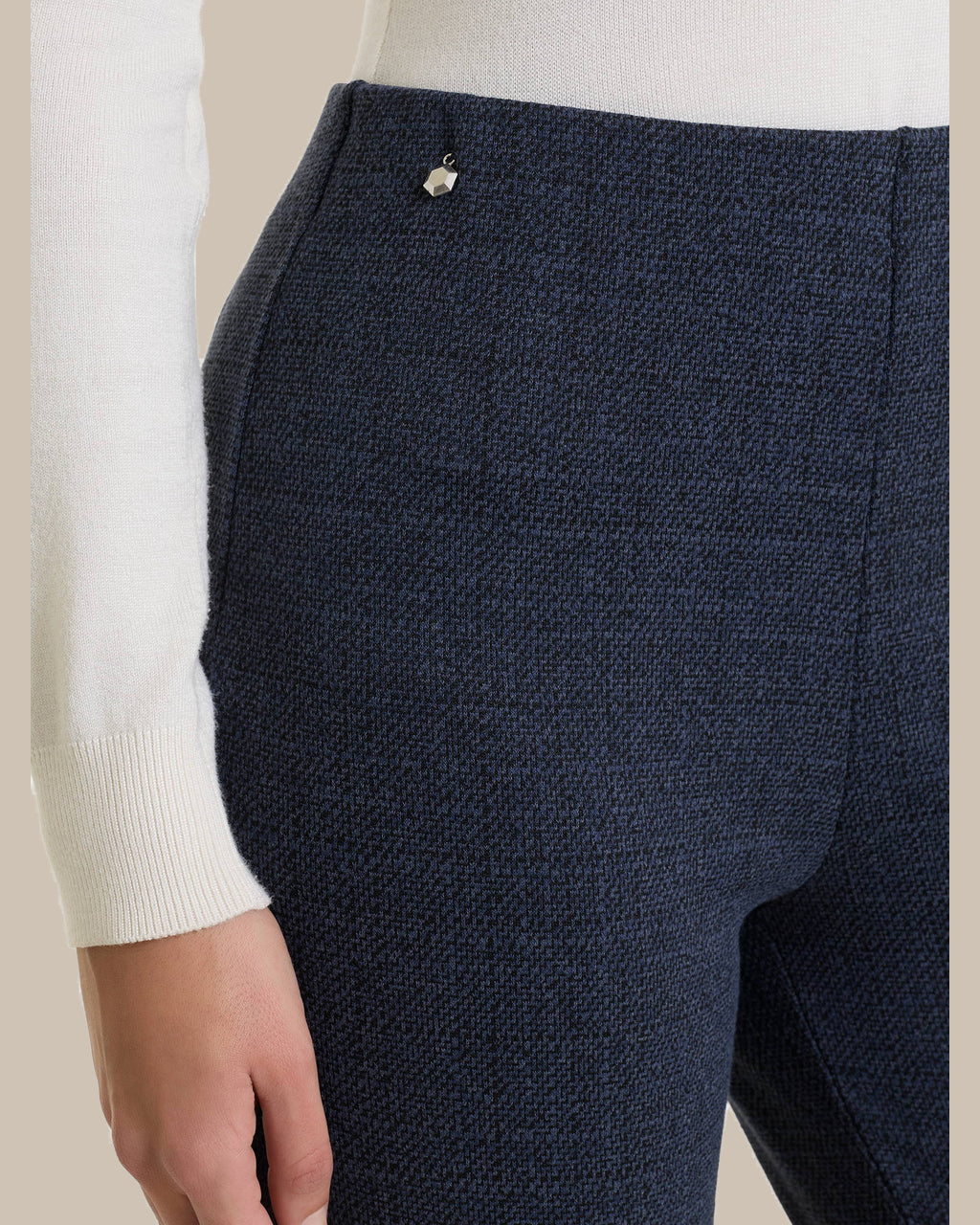 Ragno Abbigliamento Pantaloni straight effetto microfantasia 