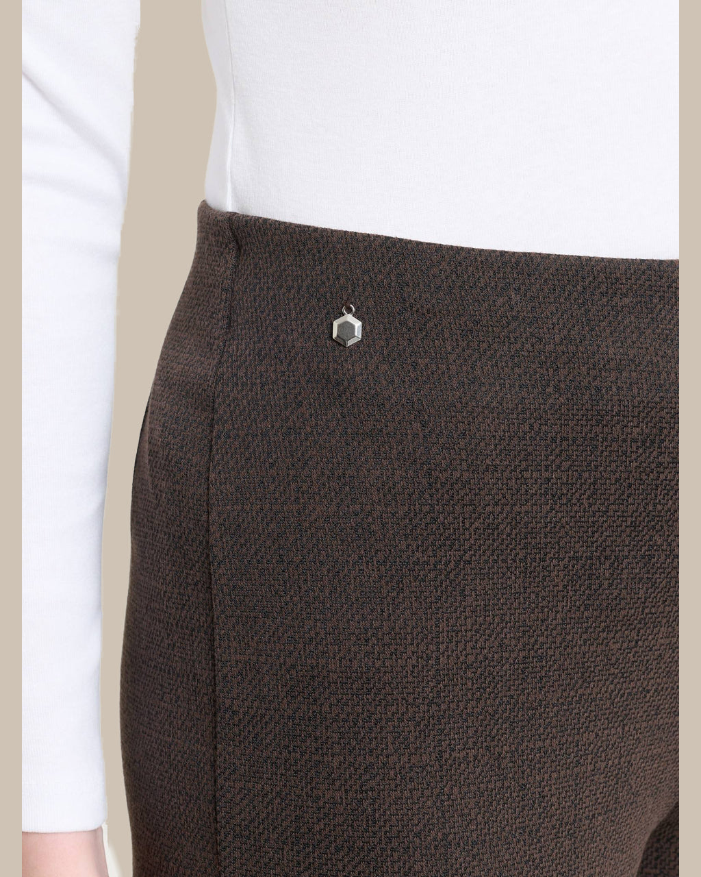 Ragno Abbigliamento Pantaloni straight effetto microfantasia 