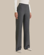 Pantaloni wide in jersey compatto Ragno Ardesia mel