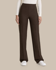 Pantaloni wide in jersey compatto Ragno Chocolate torte