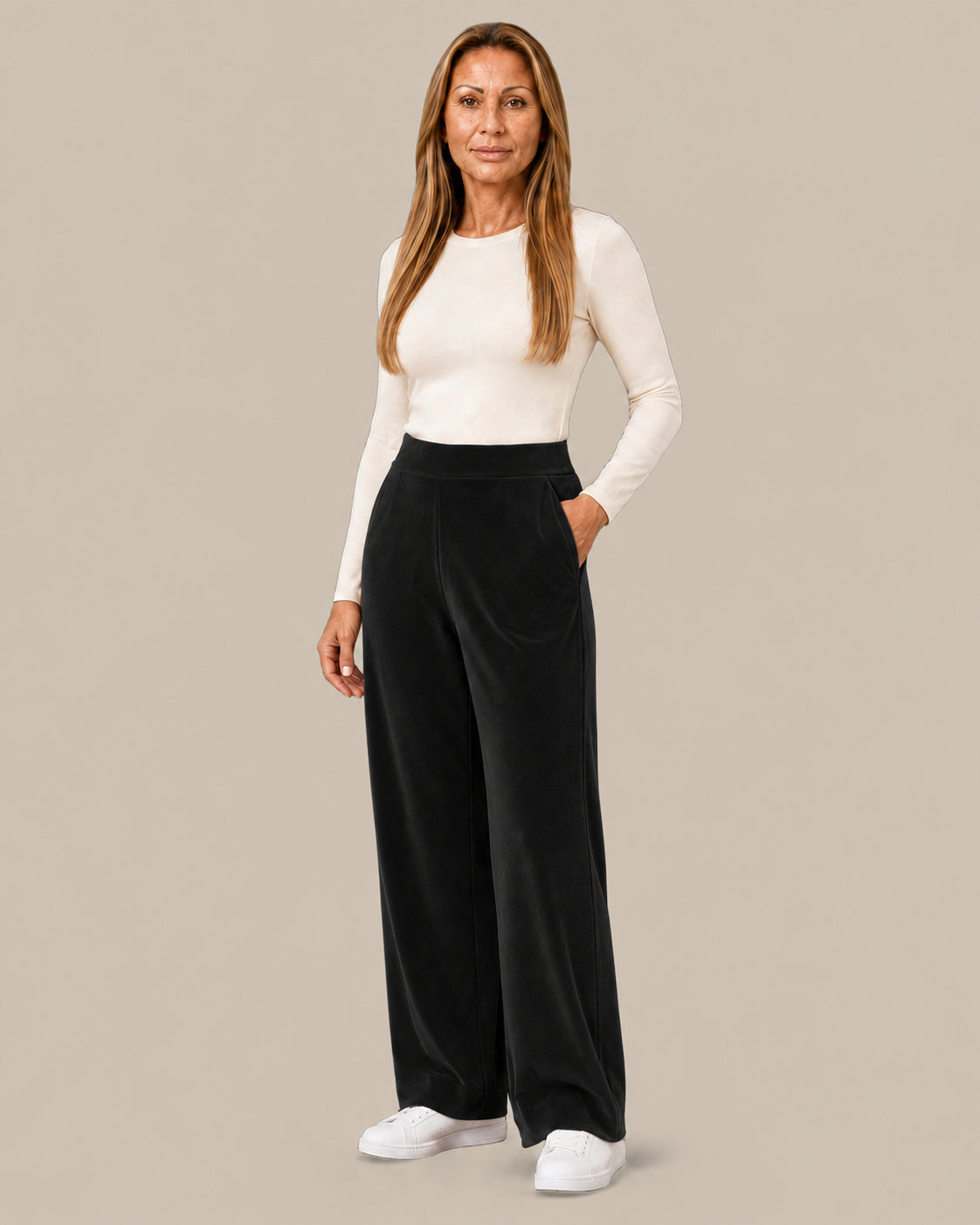 Ragno Abbigliamento Pantaloni wide homewear con tasche 