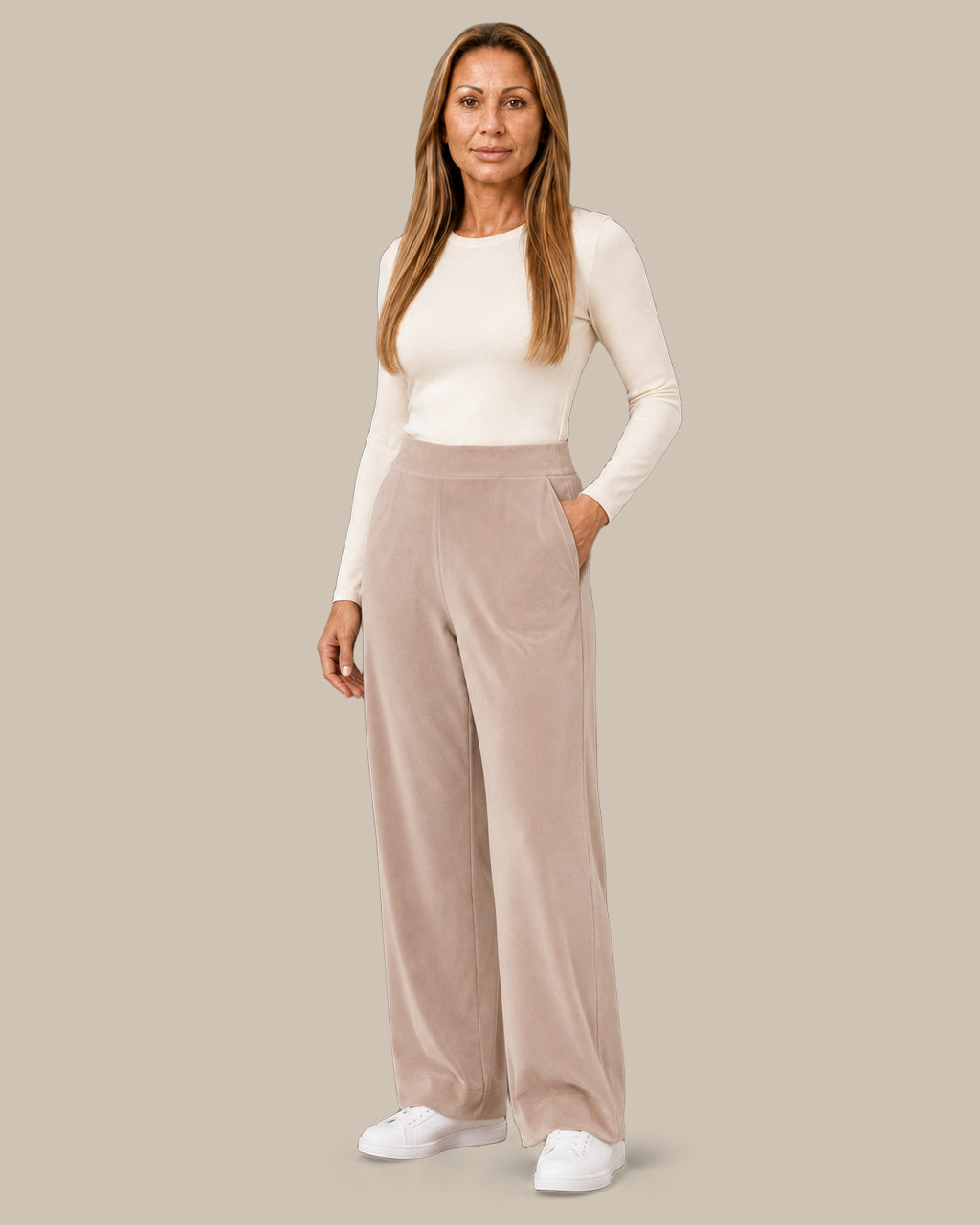 Ragno Abbigliamento Pantaloni wide homewear con tasche 