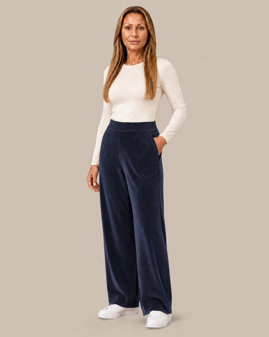 Ragno Abbigliamento Pantaloni wide homewear con tasche 