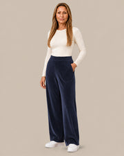 Pantaloni wide homewear con tasche Ragno Night sky