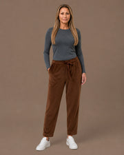 Pantaloni jogger in velluto homewear Ragno Fondue fudge