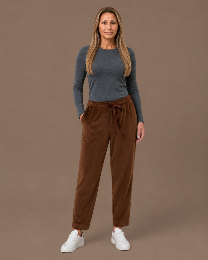 Ragno Abbigliamento Pantaloni jogger in velluto homewear 