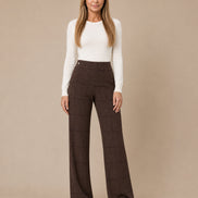 Ragno Abbigliamento Pantaloni wide in fantasia check 