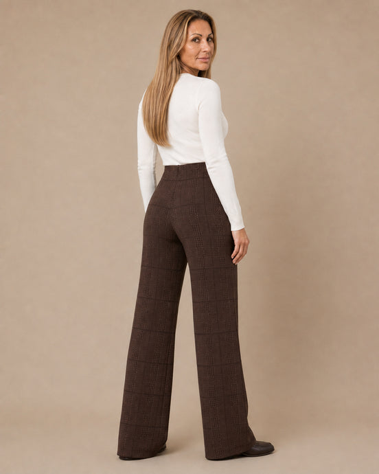 Ragno Abbigliamento Pantaloni wide in fantasia check 