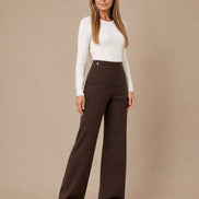 Ragno Abbigliamento Pantaloni wide in fantasia check 