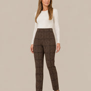 Ragno Abbigliamento Pantaloni straight a quadri 