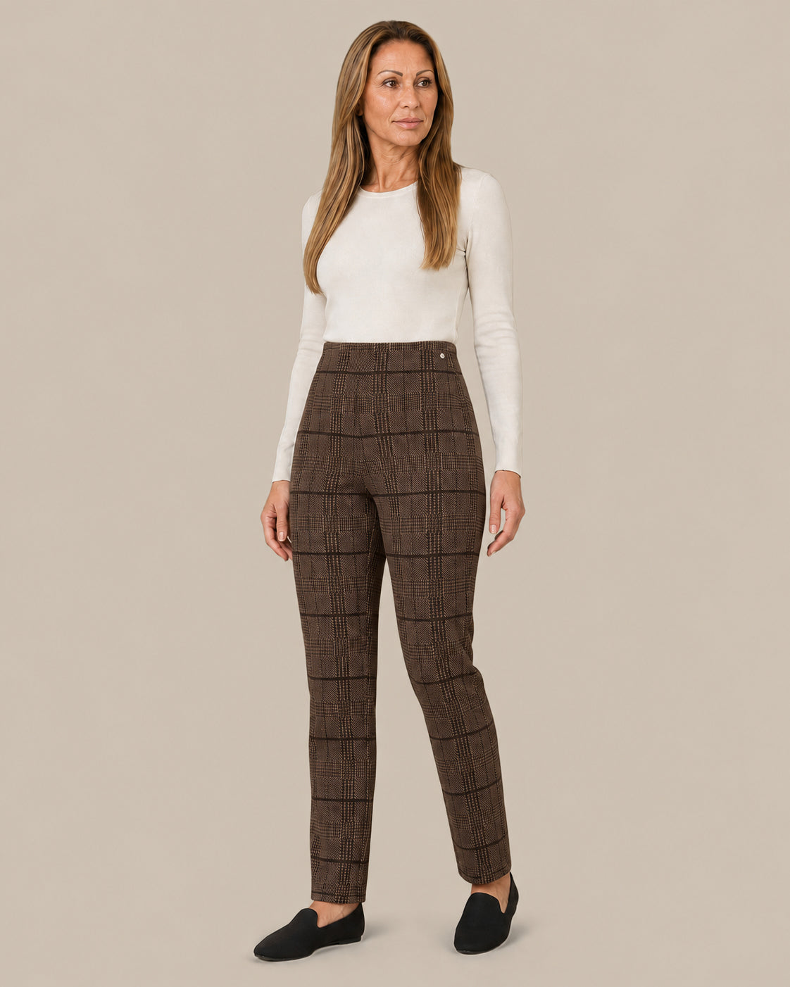 Ragno Abbigliamento Pantaloni straight a quadri 