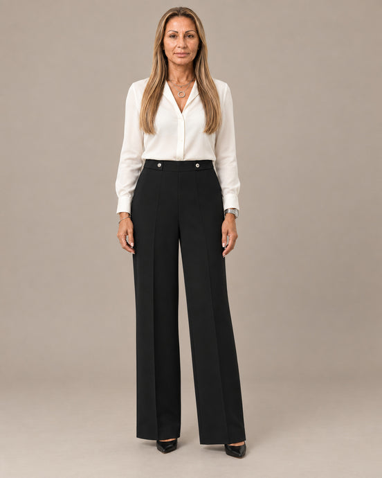 Tiffosi Abbigliamento Pantaloni ampi con bottoni metallici 