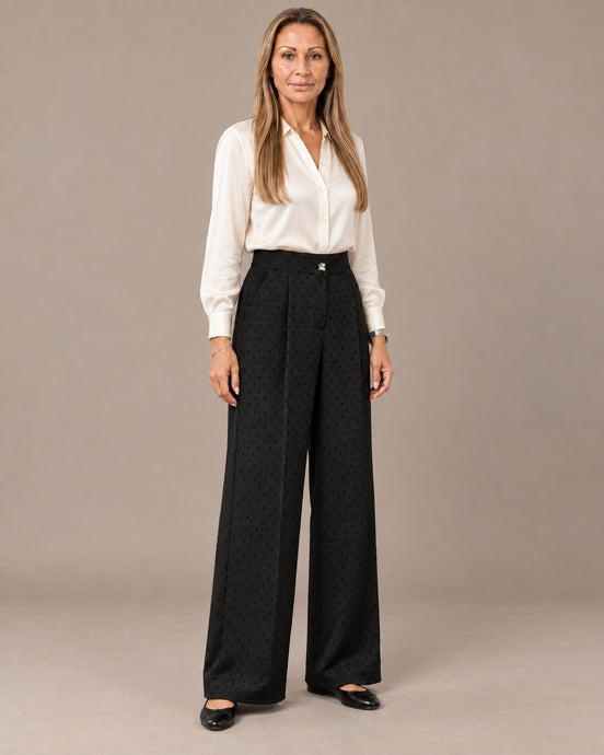 Tiffosi Abbigliamento Pantaloni ampi con piccoli pois in rilievo 