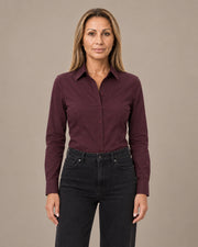 Camicia sagomata con colletto a punta Tiffosi Fichi