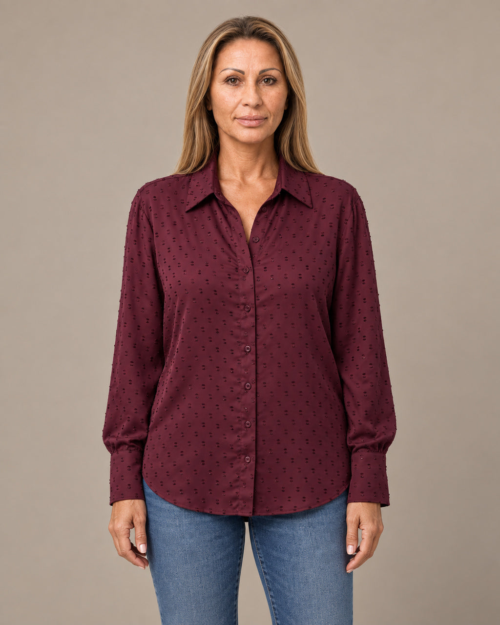 Tiffosi Abbigliamento Blusa con pois in rilievo 