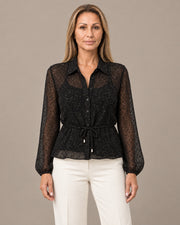 Camicia con coulisse in vita Tiffosi Nero