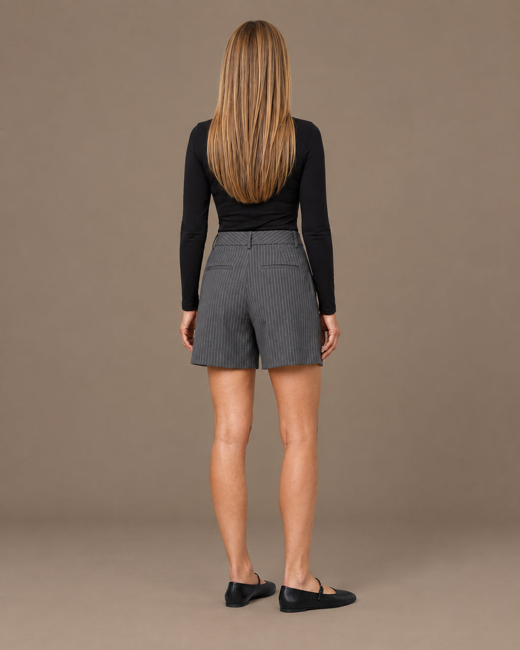 Tiffosi Abbigliamento Shorts gessati a vita alta 