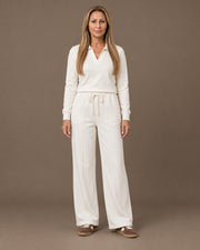 Pantaloni ampi con coulisse Tiffosi Bianco brillante