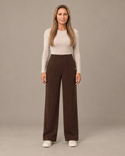 Pantaloni ampi con cuciture frontali Tiffosi Castanho