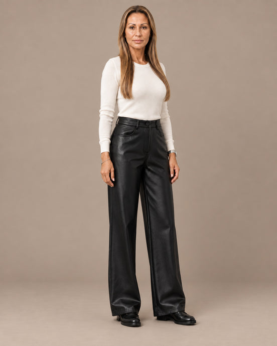 Tiffosi Abbigliamento Pantaloni ampi effetto pelle 