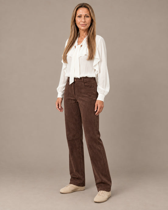 Tiffosi Abbigliamento Pantaloni dritti effetto scamosciato 