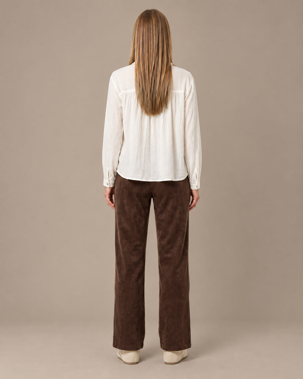 Tiffosi Abbigliamento Pantaloni dritti effetto scamosciato 
