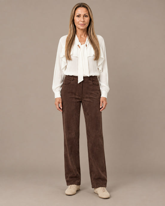 Tiffosi Abbigliamento Pantaloni dritti effetto scamosciato 