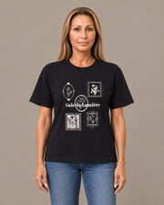 T-shirt con stampa illustrata Tiffosi Nera