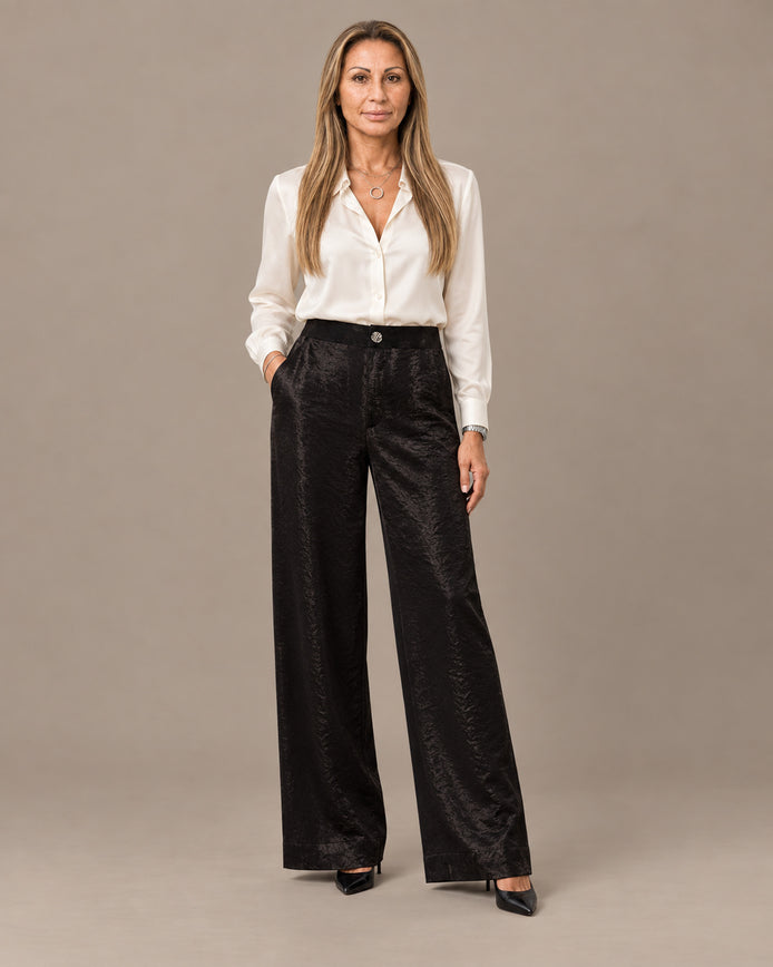 Tiffosi Abbigliamento Pantaloni ampi effetto satinato 