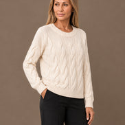 Tiffosi Abbigliamento Maglia a trecce con spalle scese 