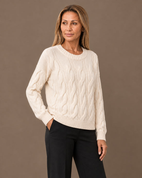 Tiffosi Abbigliamento Maglia a trecce con spalle scese 