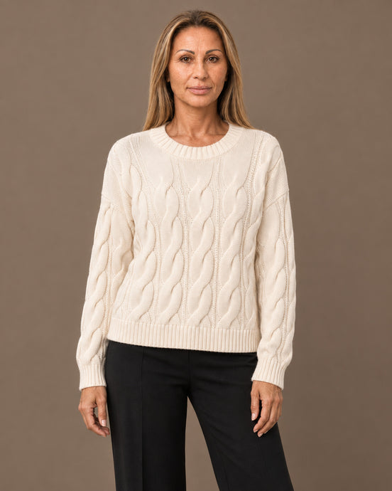 Tiffosi Abbigliamento Maglia a trecce con spalle scese 