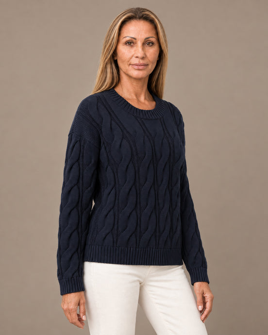 Tiffosi Abbigliamento Maglia a trecce con spalle scese 