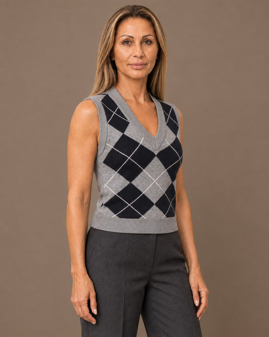 Tiffosi Abbigliamento Gilet in maglia a rombi 
