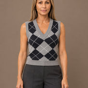Tiffosi Abbigliamento Gilet in maglia a rombi 